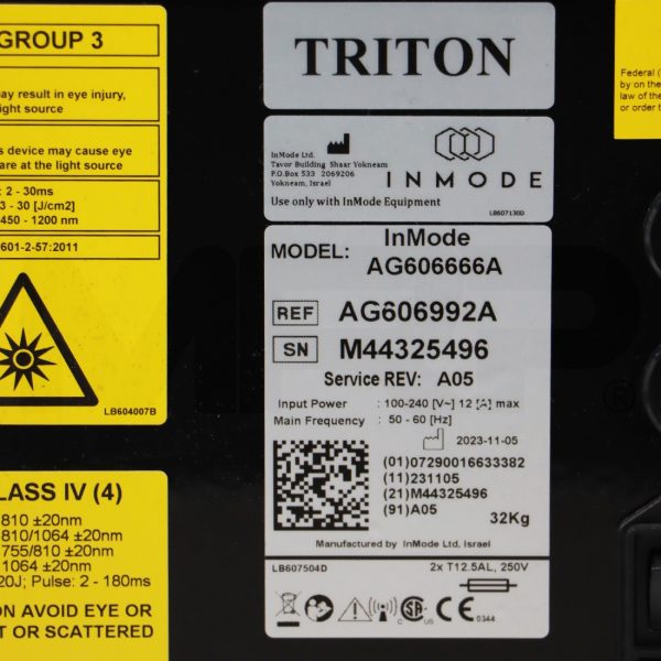 2023 Inmode Triton Laser Hair Removal Treatment - Image 3
